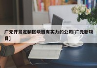 广元开发定制区块链有实力的公司[广元新项目]