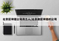 北京区块链公司荷兰人[北京做区块链的公司]