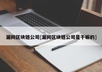 漏网区块链公司[漏网区块链公司是干嘛的]